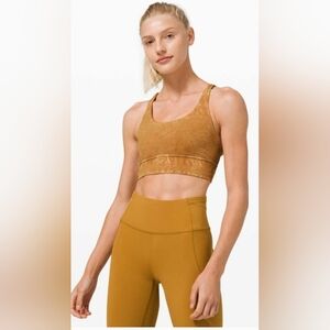 Lululemon 8 B/C Energy Bra LL Nulux Wash Ice Wash Spiced Bronze Sports Bra